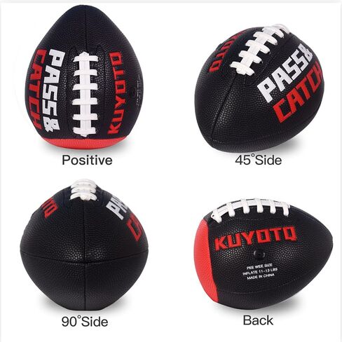 كرة قدم KUYOTQ PassCatch للتدريب بحجم بيوي (للأعمار من 3 إلى 9 سنوات) كرة قدم للأطفال والأطفال الصغار تعزز مهارات الإمساك بالتمرير والأداء الدقيق في جميع الأحوال الجوية، مثالية (بدون مضخة) in Kuwait