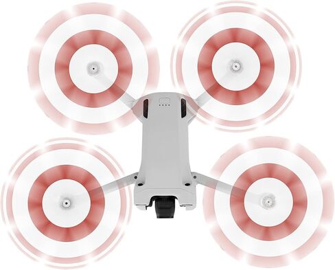 XINANEE Propellers for DJI Mini 3 Pro Drone Accessories - Low Noise Quiet Flight Lightweight Props with Screws & Screwdrivers Blades (Red & White Stripe 16pcs) in Saudi Arabia