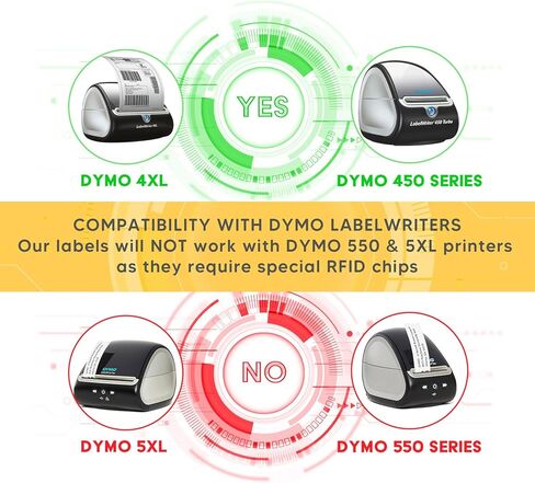 ملصقات العناوين الحمراء المتوافقة مع DYMO 30252 Red العناوين (1-1/8 "× 3-1/2") ، لاصقة دائمة قوية ، متوافقة مع Dymo LW 450 ، 4XL ، Rollo & Zebra Desktop Printers ، 1 Roll/350 absel in Kuwait