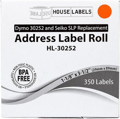 ملصقات العناوين الحمراء المتوافقة مع DYMO 30252 Red العناوين (1-1/8 "× 3-1/2") ، لاصقة دائمة قوية ، متوافقة مع Dymo LW 450 ، 4XL ، Rollo & Zebra Desktop Printers ، 1 Roll/350 absel in Kuwait