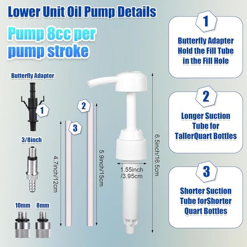 3 قطع من منظف المحرك الخارجي الصيفي، مضخة زيت الوحدة السفلية ومضخة استخراج السوائل، مجموعة مضخة سائل تنظيف محرك القارب مزدوجة الجوانب مع خرطوم ومحول قفل لمعظم المحركات البحرية in Kuwait