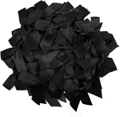 50 PCS أقواس الشريط الوردي ، أقواس نسيج صقيل 2.8 بوصة ، أقواس صغيرة للهدية زينة حفل زفاف التغليف (الوردي) in Kuwait