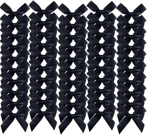 50 PCS أقواس الشريط الوردي ، أقواس نسيج صقيل 2.8 بوصة ، أقواس صغيرة للهدية زينة حفل زفاف التغليف (الوردي) in Kuwait