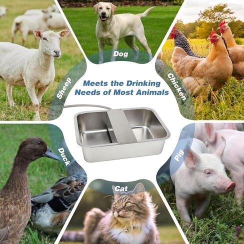 YUEPET 3 Gallon Auto Dog Water Bowl Dispenser Outside Automatic Water Dispenser for Large Dogs Stainless Steel Auto-Fill Dog Waterer Feeder with Float Valve for Pets Indoor Outdoor Use in Kuwait