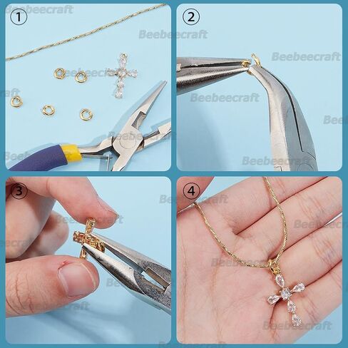Beebeecraft 1 Box 15Pcs Split Jump Ring OD 6mm ID 3.5mm 24K Gold Plated 925 Sterling Silver Round Connector Locking Jump Rings Open O Ring for Charms Necklaces Pendants Bracelets Making Jewelry in Kuwait