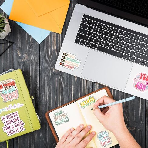 300PCS Affirmation Stickers, Holographic Motivational Sticker Pack, Positive Journal Encouraging Shiny Quotes for Kids, Teachers, Classroom, Waterproof Scrapbook Supplies in Kuwait