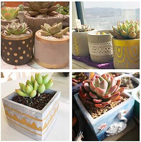 Concrete Planter Molds Silicone Planter Molds for Cement Pot, Round and Square in Saudi Arabia