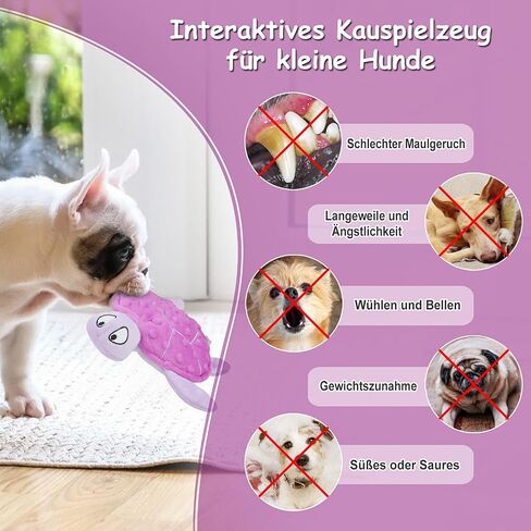 Squeaky Sea Turtle Plush Dog Toy - Durable, No Stuffing, Interactive Chew Toy for Small Dogs - Relieve Anxiety, Teething, and Keep Them Busy for Puppy(Purple) in Saudi Arabia