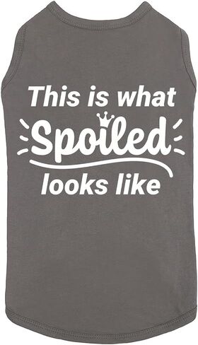 Funny Dog Shirt: Spoiled Cute Pet Clothes | Soft Breathable Red (Medium) in Kuwait