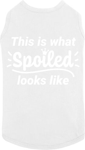 Funny Dog Shirt: Spoiled Cute Pet Clothes | Soft Breathable Red (Medium) in Kuwait