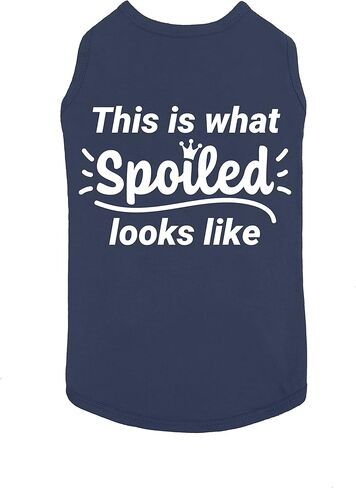 Funny Dog Shirt: Spoiled Cute Pet Clothes | Soft Breathable Red (Medium) in Kuwait