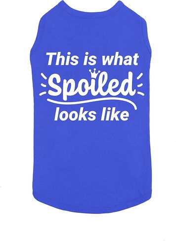 Funny Dog Shirt: Spoiled Cute Pet Clothes | Soft Breathable Red (Medium) in Kuwait