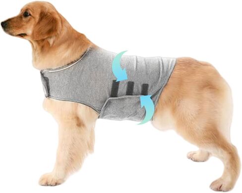 Dog Anxiety Relief Calming Vest,Dog Anxiety Jacket,Dog Calming Vest Wrap for Thunderstorm,Travel, Fireworks,Separation Anxiety Relief for Dogs(Rose red M) in Saudi Arabia