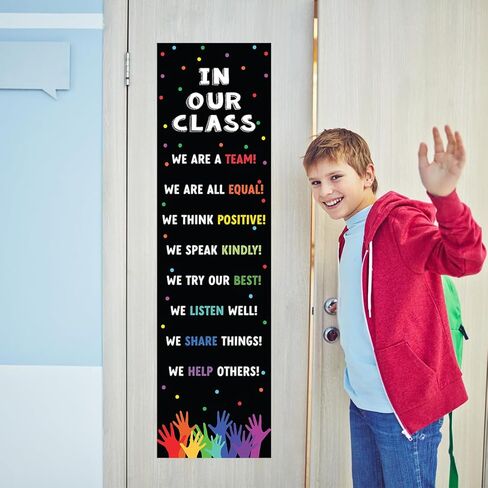 Andaz Press 13"x48" Large Team Classroom Banner Poster Sign for Teachers Bulletin Board Door Wall Decor, Diversity Theme, Classic Rainbow Decorations for Preschool, Elementary, Middle School, 2-Pack in Saudi Arabia