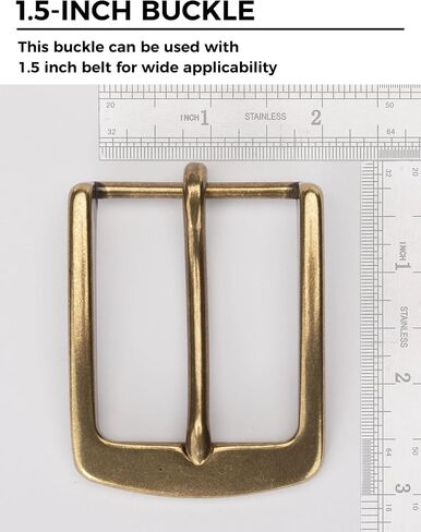 1.5 inch Belt Buckle Single Prong Solid Antiqued Brass for Men Women Belt in Saudi Arabia