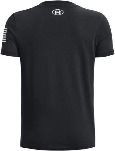 تي شيرت بشعار Freedom للأولاد من Under Armour، (002) أسود / / فولاذي، متوسط in Saudi Arabia