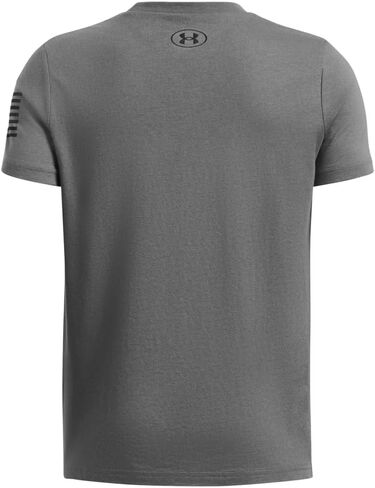 تي شيرت بشعار Freedom للأولاد من Under Armour، (002) أسود / / فولاذي، متوسط in Saudi Arabia
