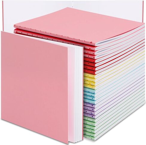 24 PCS Mini Notebooks Bulk ، 4.2 × 5.5 بوصة كتب ملونة ملونة ، مجلات دفاتر صغيرة للطلاب ، أجهزة الكمبيوتر المحمولة الفارغة غير المطبقة لكتابة رسم الرسم ، 24 ورقة (6 ألوان ، 24 جهاز كمبيوتر) in Kuwait