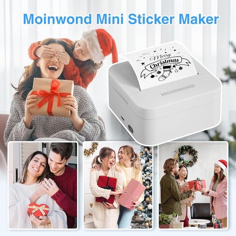NoteBuddy Mini Sticker Printer Doodle Dash Portable Portable Prottible Pocket Photo Photo Photo Photo Bluetooth للحصول على مساعدة في التعلم ، مستلزمات سجل القصاصات ، مجلة ، ملاحظات الدراسة مع ورق ملصق ، أبيض in Saudi Arabia