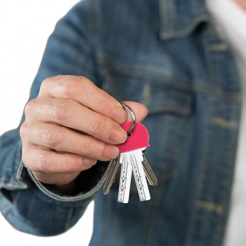 Blulu 80 Pcs Key Color Covers Plastic Colored Key Covers Caps Cute Identifier Protector Caps for Standard Flat House Keys Organization(Rainbow Colors) in Saudi Arabia