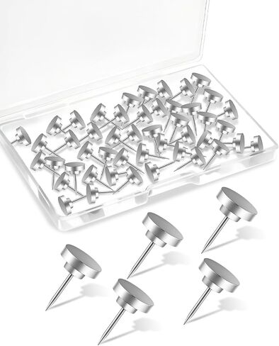 eZAKKA Push Pins, 30 Pcs Metal Thumb Tacks for Cork Board Wall Pins for Photo Hanging, Feature Wall, Travel Map, Bulletin Board, Office or Home, Golden in Kuwait