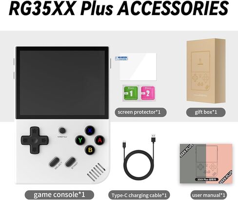 RG35XX Plus Retro Game Console ، 3.5 بوصة شاشة IPS 640 × 480 ، بطاقة 64 جيجابايت TF ، مع وحدة التحكم الكلاسيكية بطارية 3300MAH ، دعم HD و TV Outding Game Game Console in Saudi Arabia