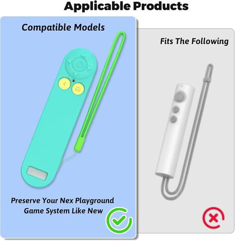 Silicone Remote Cover for Nex Playground Remote Control – Shockproof Silicone & Rubber Protector, Precise Button Access, Easy-to-Clean Design, Game System Accessory (Green+Yellow) in Saudi Arabia