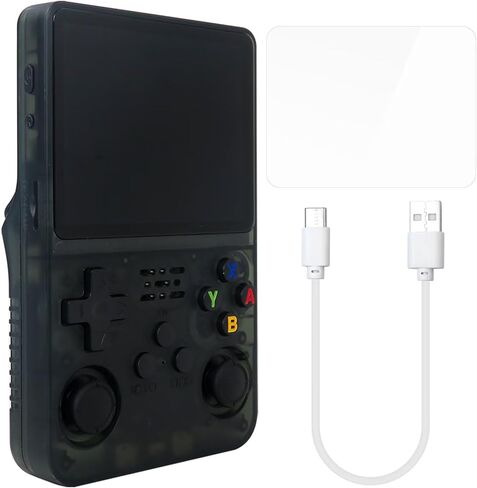 R36S Retro Handheld Game Console with 128G 3.5 Inch IPS Screen Built-in 15000 Games Open Source Linux System 640x480 Resolution Portable Pocket Video Player (Purple) in Kuwait