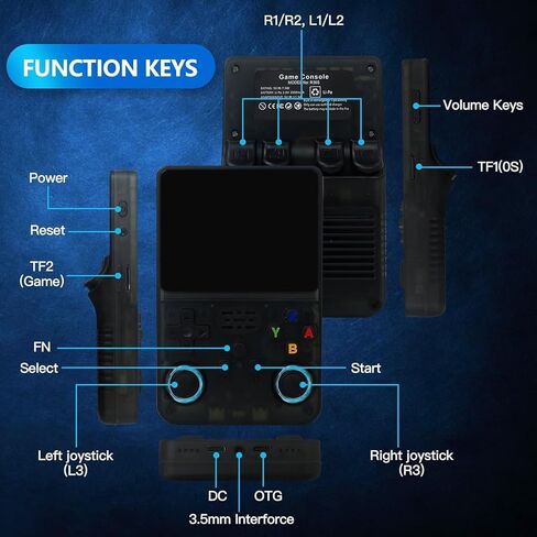 R36S Retro Handheld Game Console with 128G 3.5 Inch IPS Screen Built-in 15000 Games Open Source Linux System 640x480 Resolution Portable Pocket Video Player (Purple) in Kuwait