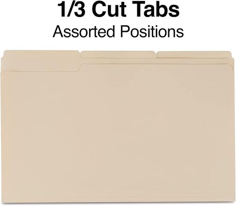 Staples Manila File Folders, Legal, 3 Tab, Assorted Position, 100/Box in Saudi Arabia