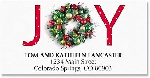 Winter Home Personalized Christmas Address Labels - Set of 48, self-Stick in Saudi Arabia