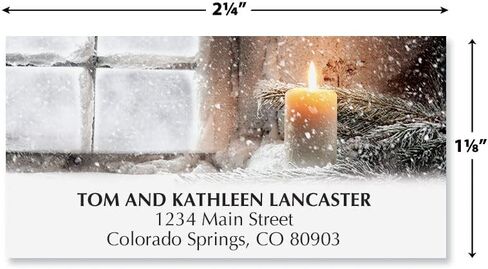 Winter Home Personalized Christmas Address Labels - Set of 48, self-Stick in Saudi Arabia