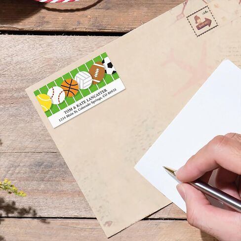 Baseball Small Return Address Labels - Set of 240 2" x 5/8" Self-Adhesive, Flat-Sheet Labels in Saudi Arabia