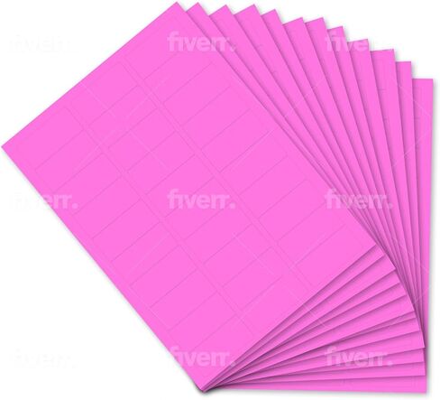 Direct2U Paper Neon Colored 30 Up up lear abels - 1 "× 2-5/8" - 750/pack (25 sheets) (teal) in Saudi Arabia