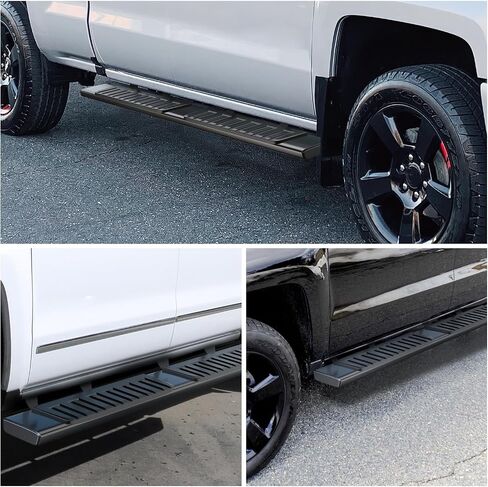 Nilight Running Boards for 2007-2018 Chevy Silverado/GMC Sierra 1500 Double Extended Cab 2007-2019 Chevy Silverado/GMC Sierra 2500HD 3500HD 6 Inch Aluminum Side Step Nerf Bars, 2 Years Warranty in Saudi Arabia