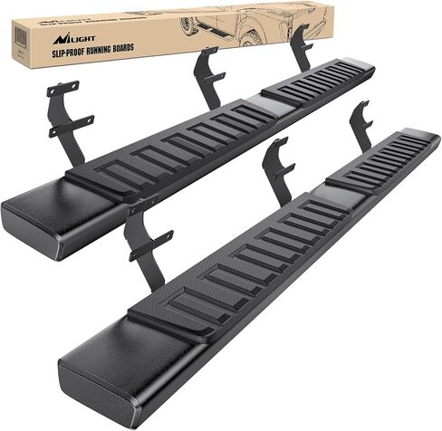 Nilight Running Boards for 2007-2018 Chevy Silverado/GMC Sierra 1500 Double Extended Cab 2007-2019 Chevy Silverado/GMC Sierra 2500HD 3500HD 6 Inch Aluminum Side Step Nerf Bars, 2 Years Warranty in Saudi Arabia