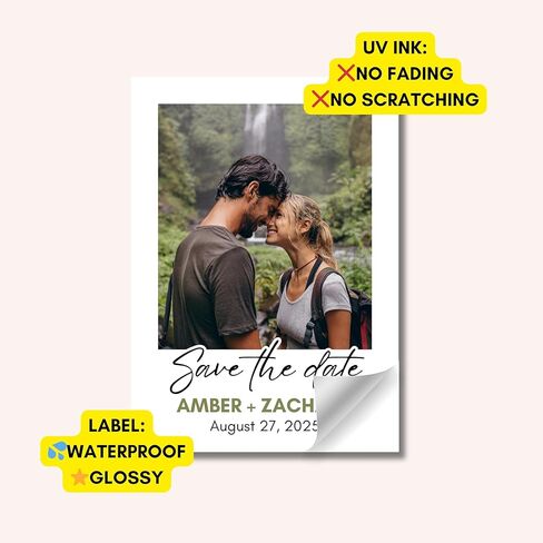 Personalized Photo Wine Bottle Labels, Save The Date, Anniversary, Milestone Birthdays, Quinceanera, Customized Wine Bottles, Photo Wine Labels, Your Photo, Your Text in Saudi Arabia