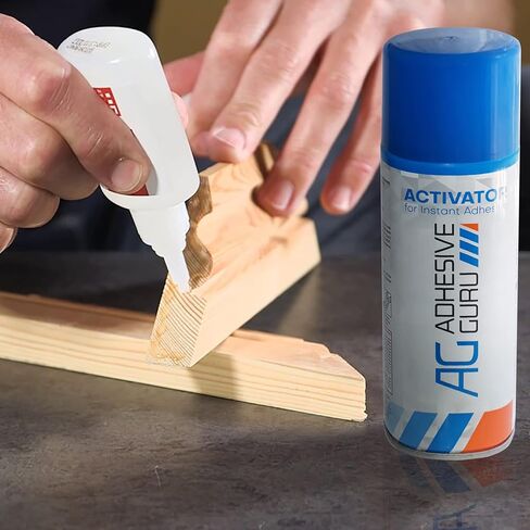 Adhesive Guru CA Glue Accelerator Spray (3.38 fl oz) Aerosol Activator for Super Glues - It is not a Glue by Itself - 1 Pack in Kuwait