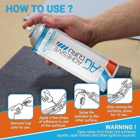 Adhesive Guru CA Glue Accelerator Spray (3.38 fl oz) Aerosol Activator for Super Glues - It is not a Glue by Itself - 1 Pack in Kuwait