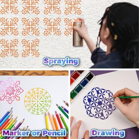 72 PCS مجموعة الإستنسل النباتية ، وقوالب الطلاء الفراشة والزهور القابلة لإعادة الاستخدام - الأوراق ، اليعسوب ، مجموعة الحرف الطبيعة البرية للجداريات الجدارية ، فن النسيج ، علامات الخشب ، مشاريع فصول الأطفال in Kuwait