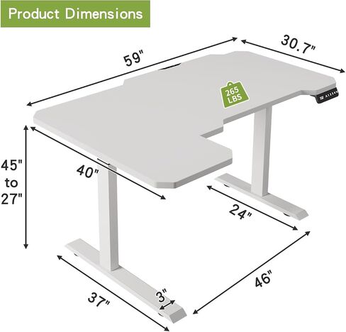 مكتب قائم من Radlove مع رف (بني ريفي، 55x30) in Saudi Arabia