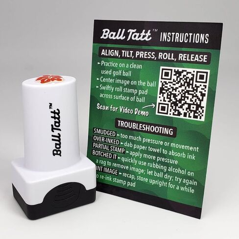 Orca Black Golf Ball Stamp, Golf Ball Stamper, Self-Inking Golf Ball Stamp Markers, Reusable Golf Ball Marking Tool to Identify Golf Balls, Golfer Gift Golfing Accessories in Saudi Arabia