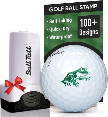 Orca Black Golf Ball Stamp, Golf Ball Stamper, Self-Inking Golf Ball Stamp Markers, Reusable Golf Ball Marking Tool to Identify Golf Balls, Golfer Gift Golfing Accessories in Saudi Arabia