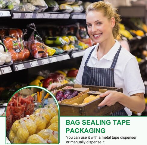 BATIKIL BAG SEALING TAPE 3/8 بوصة × 109 ياردة ، 12 جهاز كمبيوتر الشخصي الشريط السداد in Kuwait