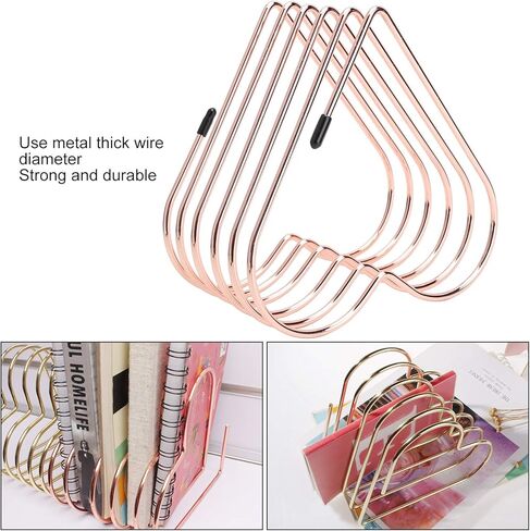مجلد الملفات سطح المكتب ، الكتب على شكل قلب كتب تخزين الكتب لمستلزمات Craft Supplies سطح المكتب (Rose Gold) in Saudi Arabia