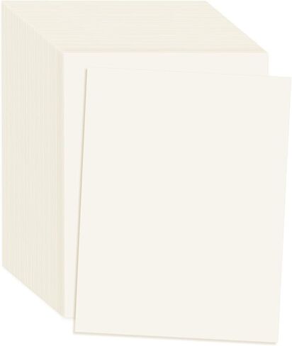 100 Sheets Cream Cardstock Ivory Cardstock Paper, 8.5 x 11 Inches – Premium Resume Paper Ivory for Printing, Greeting Cards, Certificates, Office & Crafting. in Saudi Arabia
