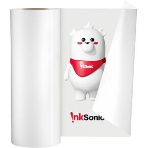 inksonic A3+ DTF فيلم لفة 13 بوصة × 328 قدمًا ، ورقة نقل DTF لطابعة فيلم النقل المباشر ، مزدوج الجوانب المغلفة بطبقة مضادة للستاتية ، غير لامع ، بارد وساخ