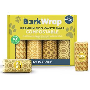 240 Dog Poop Bags 16 Rolls – Extra Thick 100% Certified Home Compostable & Biodegradable Waste Bags For Dog With Beautiful Design and ASTM D6400 & EN 13432 Compliant - 10% To Charity - Doggie bag