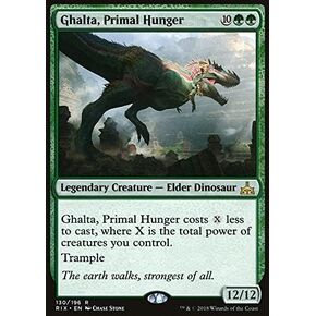 السحر: The Gathering Singles Ghalta ، Primal Hunger (130) منافسي Ixalan Rix ، Green ، Rix130