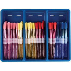 Royal & Langnickel Big Kids Choice Chubby Round Classroom Brush Set, Assorted, Set of 48